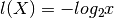 l(X) = -log_2 x